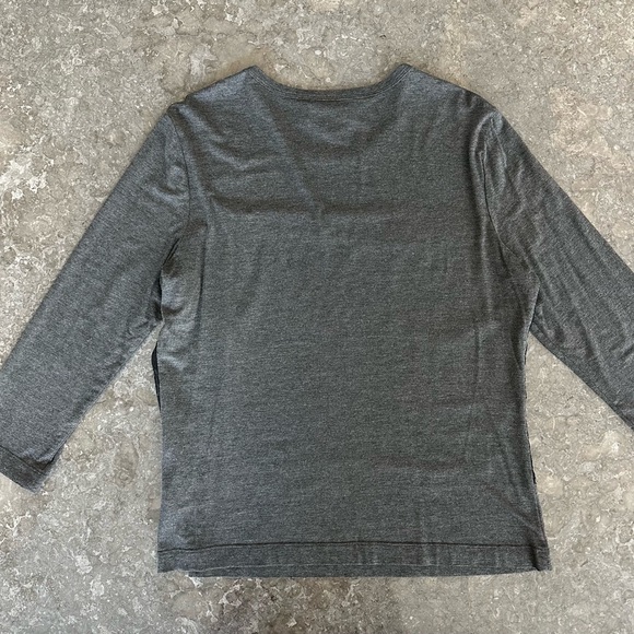 St. John Charcoal and Black Lace Long Sleeve Top - Picture 4 of 4